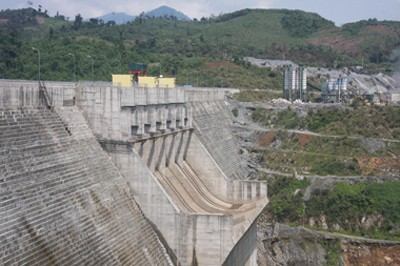 A view of Song Tranh 2 Hydropower Plant dam in Quang Nam Province (Photo: Chinhphu.vn)